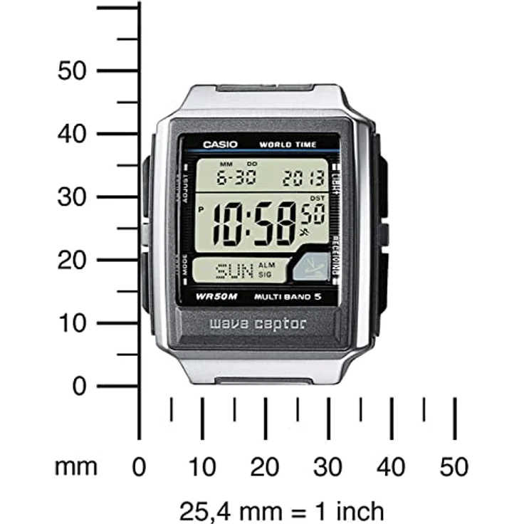 Casio Herren Funkuhr WV-59RD-1AEF Edelstahl, digital – Bild 6