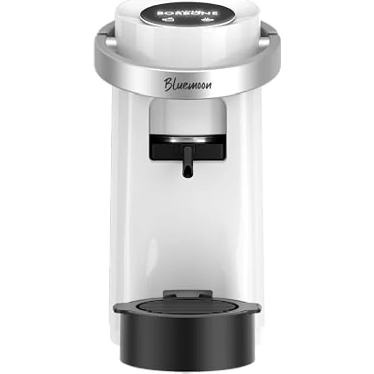 CAFFÈ BORBONE Bluemoon Kaffeepadmaschine, 15 Bar Druck, 0,9 l Tank, elegantes weißes Design – Bild 4