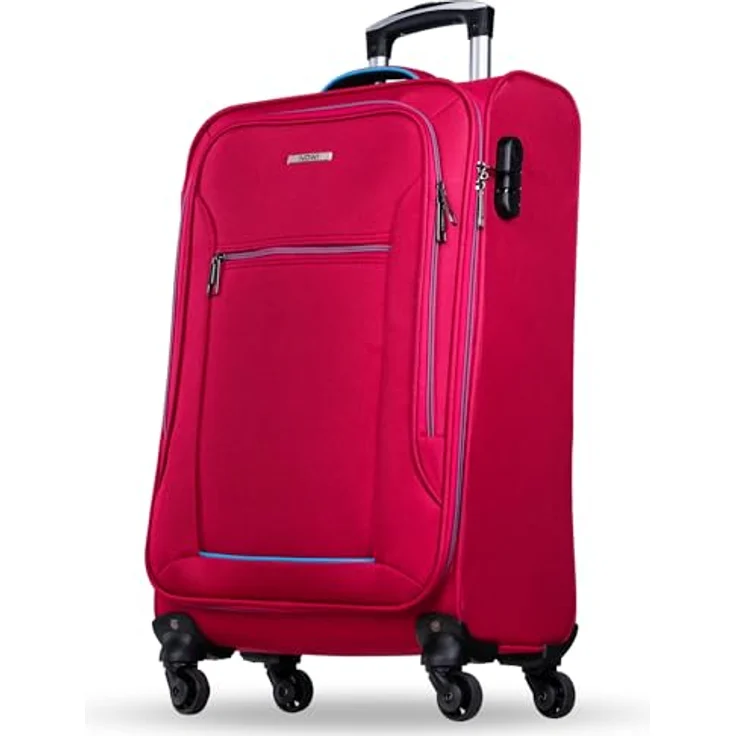 NOWI Nowi Sevilla 4 Rollen Trolley 64 cm, pink, 100% Polyester, kompakte Reisegröße – Bild 1
