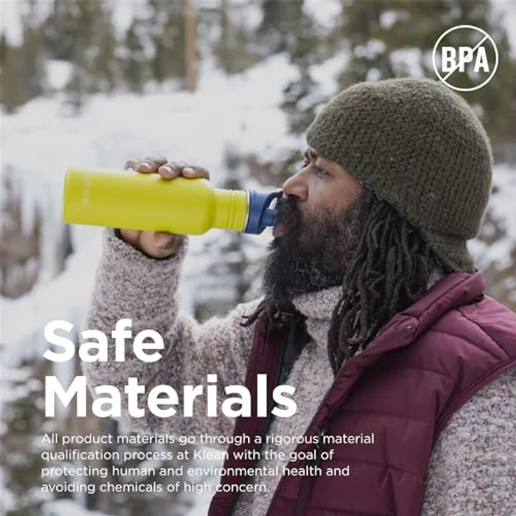 Klean Kanteen Trinkflasche 532ml Classic Narrow, grün-apple mit Sport Cap, einwandig, für kohlensäurehaltige Getränke geeignet, spülmaschinengeeignet – Bild 6