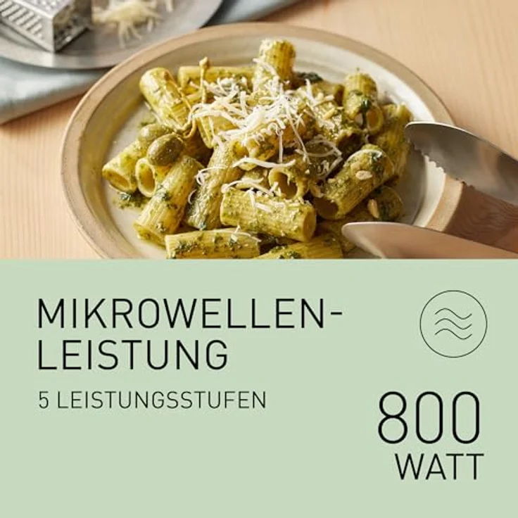 Panasonic NN-SM23QMEPG 20L Solo-Mikrowelle mit 800 W, 5 Leistungsstufen, Drehregler, Timer, Silber – Bild 4