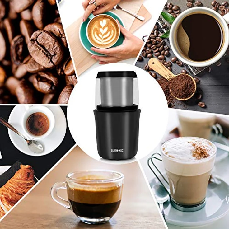 Duronic CG250 Kaffeemühle | 250 Watt elektrische Kaffemühle | Getreidemühle mit 75 g Fassungsvermögen | Coffee Grinder für Kaffeebohnen, Gewürze, Kräuter, Nüsse, Getreide | Mühle für gemahlenen Cafe – Bild 5