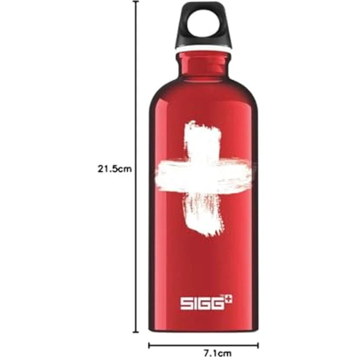Sigg Swiss Red, Wandern Trinkflasche, 0.6 L, BPA Frei, Aluminium, Rot – Bild 6