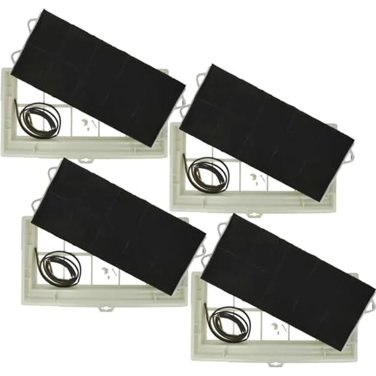 vhbw 4x Aktivkohlefilter kompatibel mit Bosch DHS930S01, DHS930S02, 0752201184(00), 0752201183(00) Dunstabzugshaube - 49,5 x 29,5 x 6,2 cm, dunkelgrau – Bild 1