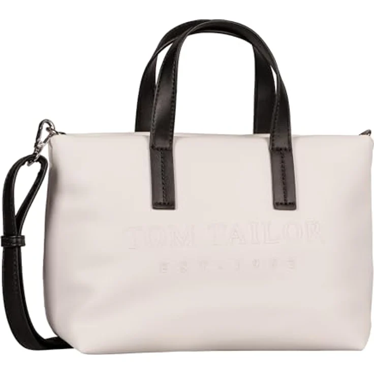 TOM TAILOR Shopper Thessa, aus glattem Kunstleder mit leichter Wattierung in geometrischen Styles, kühles Farbspektrum – Bild 2