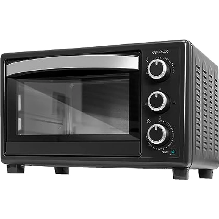 Cecotec Tischofen Bake&Toast 2300 Black, 23 L, Leistung 1500 W, bis zu 230ºC, 3 Heizmodi: Grill, Unterhitze und kombiniert, Doppeltür aus Glas, Timer 60 Minuten, Krümelschublade – Bild 1
