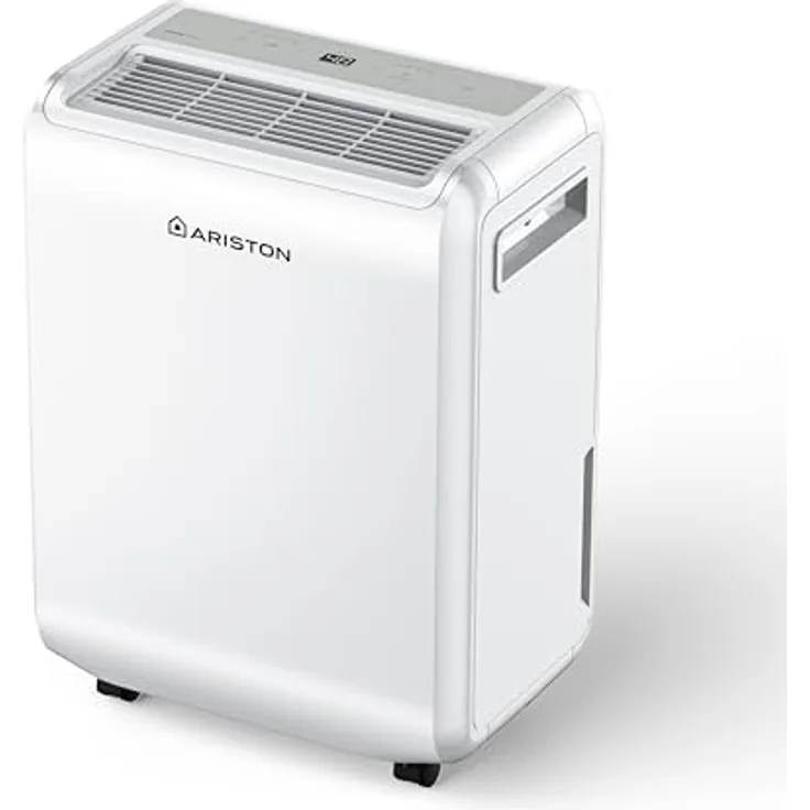 Ariston DEOS 10 tragbarer Luftentfeuchter klein für zu Hause, leise, Kapazität 12 Liter für Räume bis 35 m², Weiß