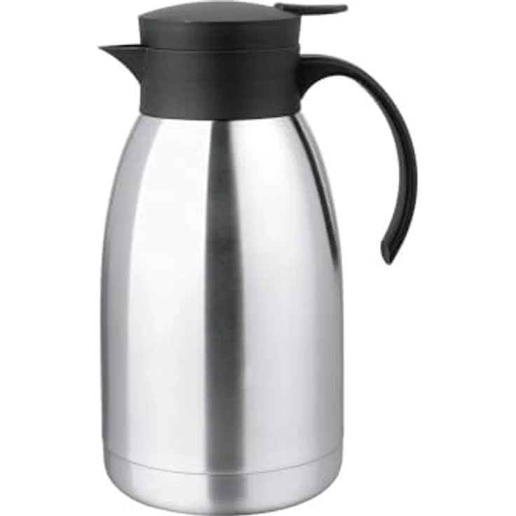 Haushalt International 26076 Isolierkanne Isolierflasche Thermo Kanne Kaffeekanne Edelstahl groß 2 L – Bild 2