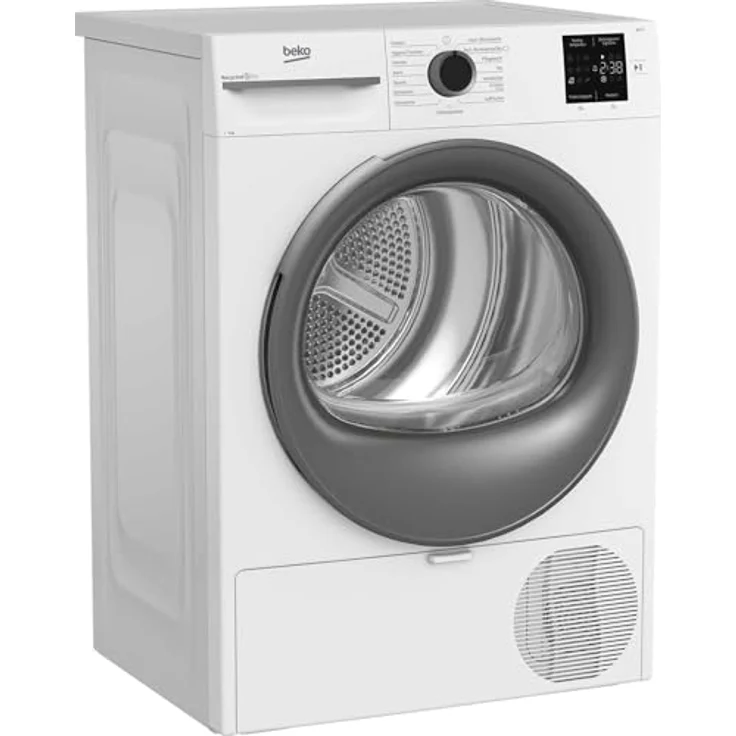 Beko BM3T37210W1 Wärmepumpentrockner, 7 kg, 15 Programme, Sensortrocknung, Säulenfähig, Aquawave Schontrommel, Weiß – Bild 2