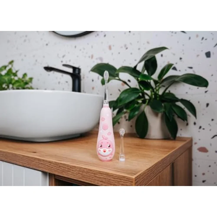 Concept Kido Smile ZK3010, elektrische Zahnbürste für Kinder 1-5 Jahre, pink, sanfte Zahnreinigung, schützt vor Karies, lustiges Design – Bild 5