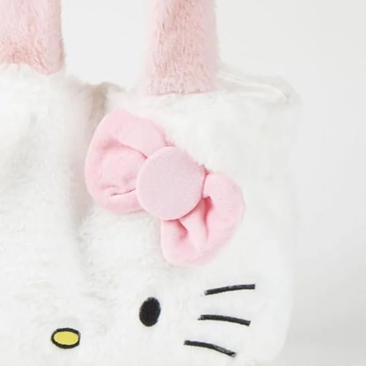 Cerda Cerda Shopper Hello Kitty Plüsch Einkaufstasche, 30 × 22,5 × 2 cm, 100 % Polyester, leicht und pflegeleicht – Bild 4