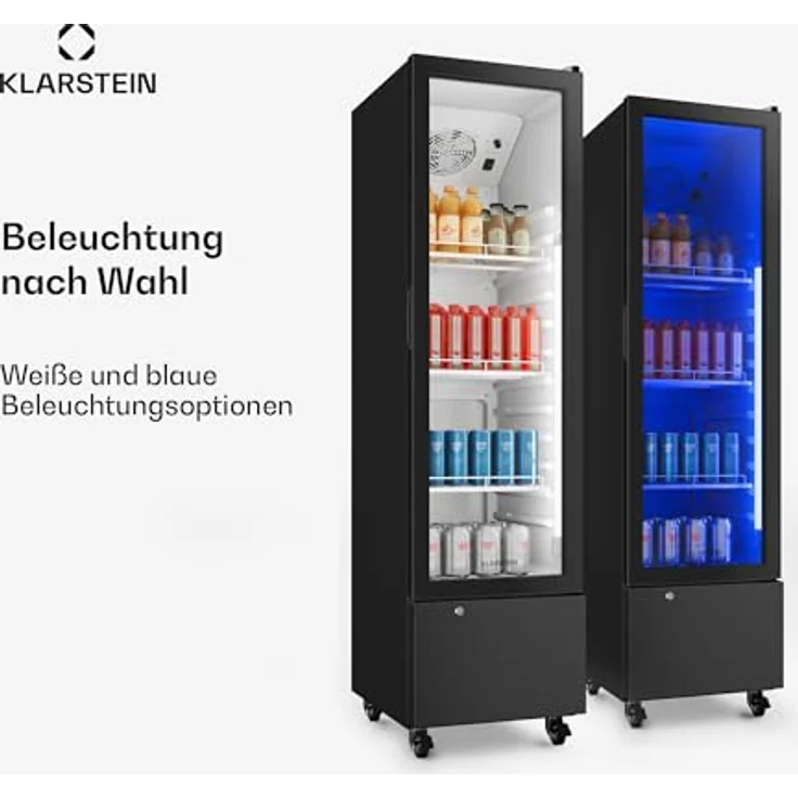 Klarstein GrandCooler 180L, Gastro Getränkekühlschrank mit LED-Innenbeleuchtung, 163.5 cm hoch, 43 cm breit – Bild 4