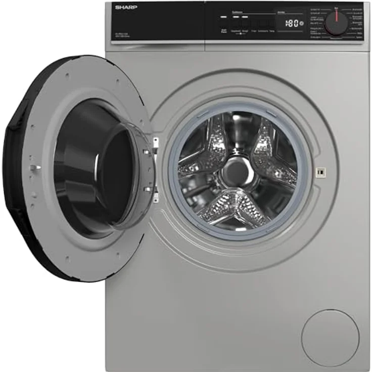 Sharp Waschmaschine ES-PRO612SA-DE, 6kg, Silber, AquaStop, 1200 U/min, 15 Programme, SoftTouch-Bedienung – Bild 3