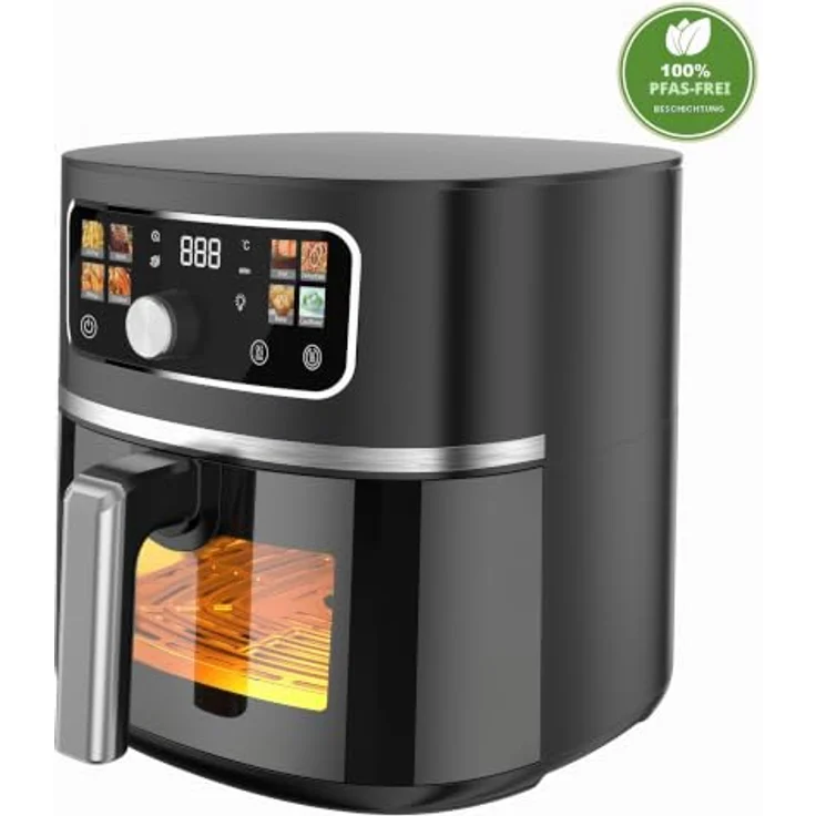 Emerio Heißluftfritteuse AF-133253.1 mit 5,7L, Farb-Display & Sichtfenster – Bild 3