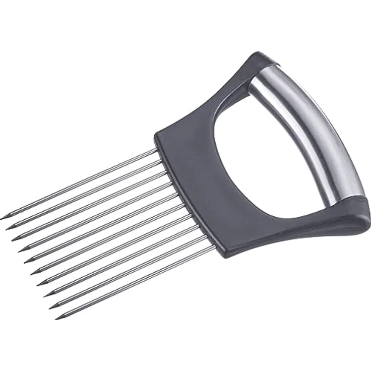 Westmark Restehalter und Schneidhilfe – praktische Schneidehilfe als Finger- und Handschutz, ideal zum Schneiden von Brot, Fleisch und anderen Lebensmitteln – ABS, Edelstahl