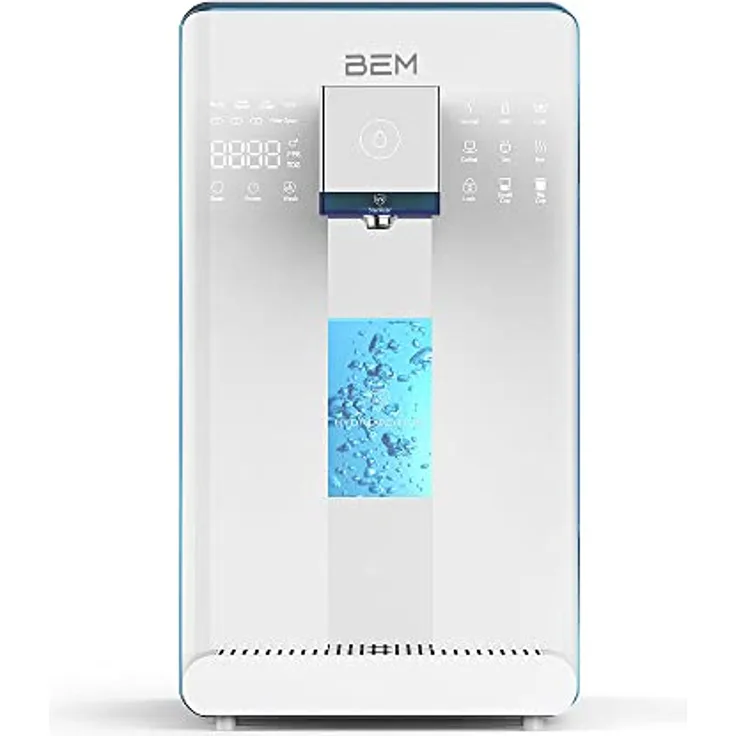 BEM IDA Wasserfilter und Wasserstoff-Ionisator für Trinkwasser mit Festwasseranschluss. Umkehrosmose, Temperatureinstellung 10-100°C,