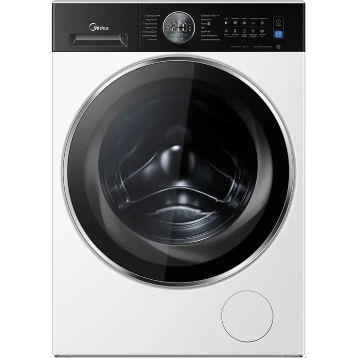 Midea MF210W80WB-14A20 Waschmaschine 8 kg, A-20 %, Steam, Storm Wash, App-Steuerung, Kurzprogramm, große Tür, vielseitig