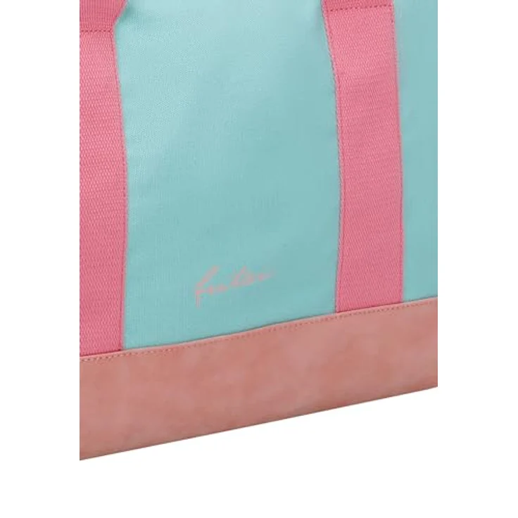 Fritzi aus Preußen Handtasche, große Canvas Tasche 40 cm, abnehmbarer Schulterriemen, Türkis – Bild 7