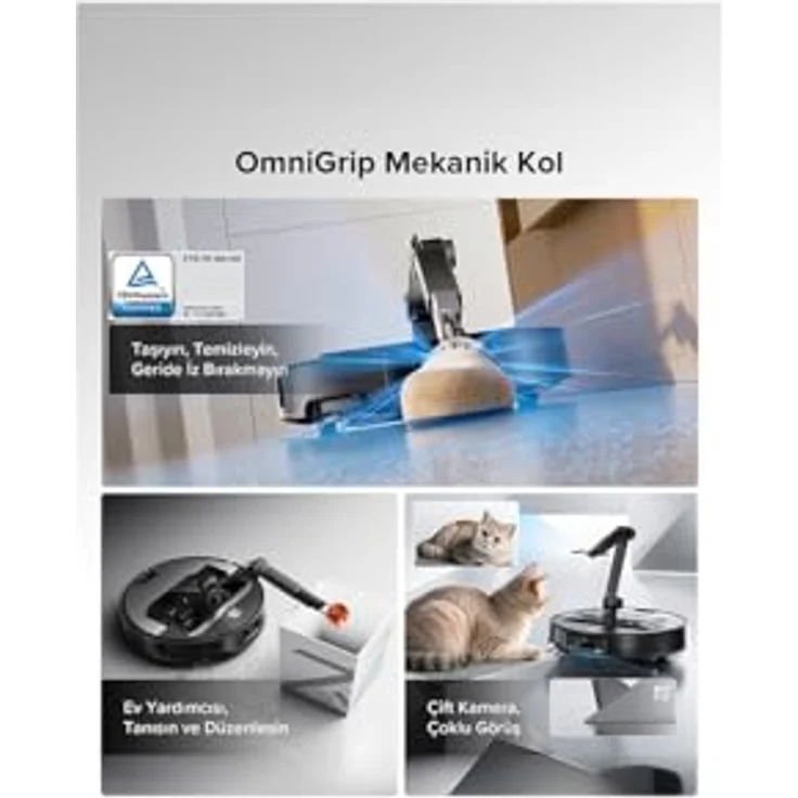 Roborock Saros Z70, Saugroboter mit Wischfunktion, OmniGrip Arm, 22.000 Pa Saugkraft, 7.98 cm ultra slim, KI-gestützt, Heißwasser Mopp Wasch- und Trocknungsfunktion – Bild 6