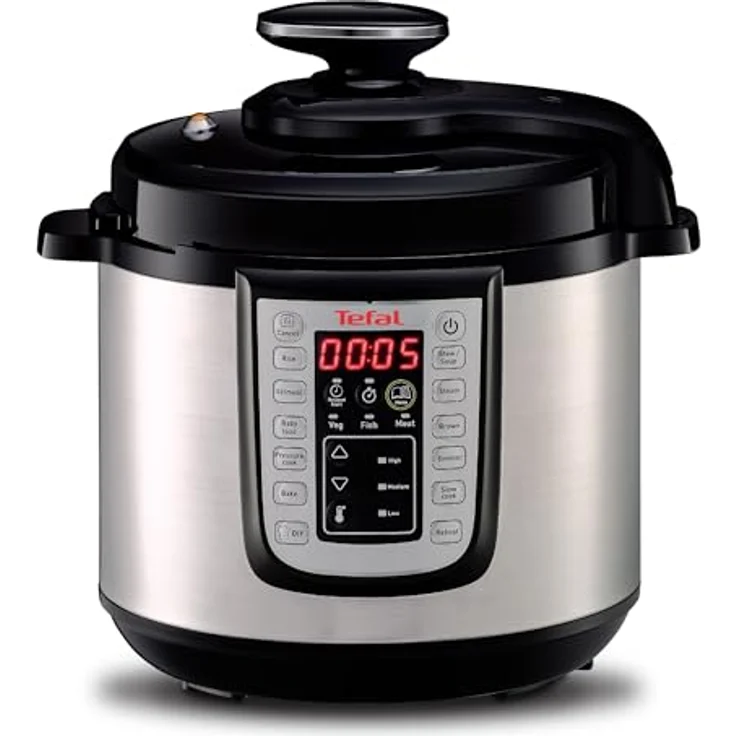 Tefal Multikocher CY505E Fast & Delicious, elektr. Schnellkochtopf mit 1200 W, 6 l Kapazität, 25 Programme, inkl. Rezeptheft – Bild 3