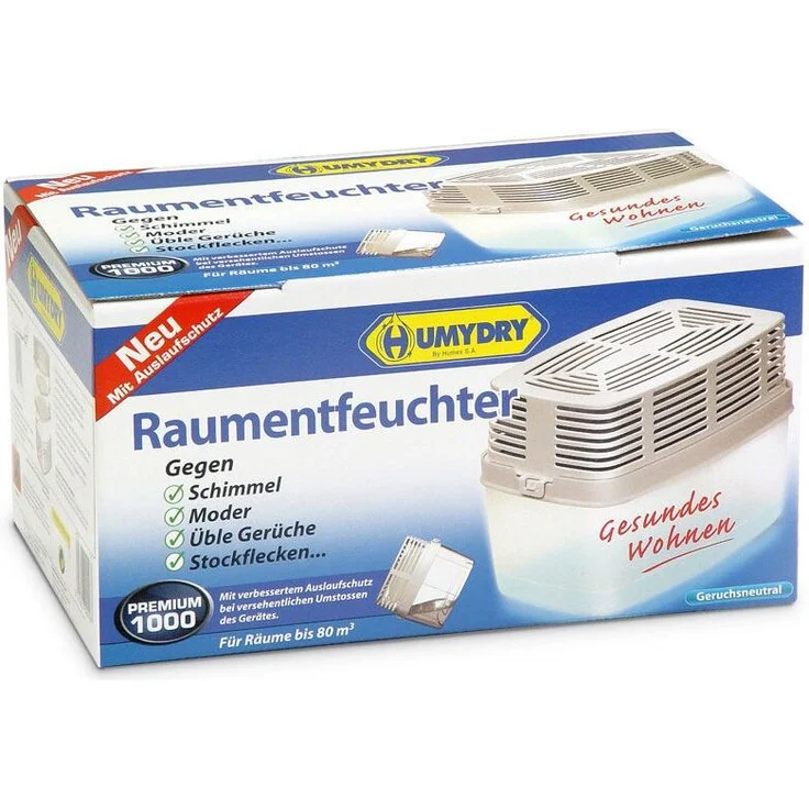 Humydry Luftentfeuchter Premium 1000g, 28100C6 - Ideal für Räume bis 80m³ (35m²) – Bild 1