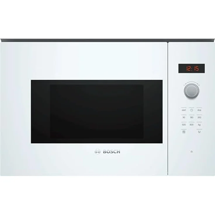 Bosch BFL523MW1F, 20-Liter Einbau-Mikrowelle mit 800 W, weiß, 7 automatische Programme, Edelstahl Innenraum und LED-Anzeige – Bild 2