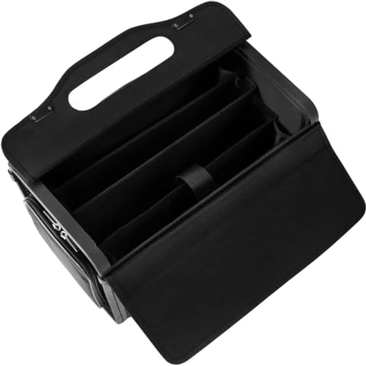 D&N Koffer Business & Travel 1680D Polyester, Laptopfach, Schwarz (28 l, S) – Bild 3