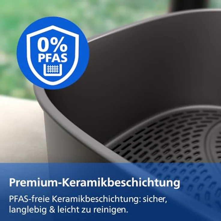 Philips Heißluftfritteuse NA565/02 Steam Airfryer 5000 Series, 9,5L Megabasket, 2750 W, Dampfgarfunktion, RapidAir Plus Technologie, inkl. Servierzange – Bild 16