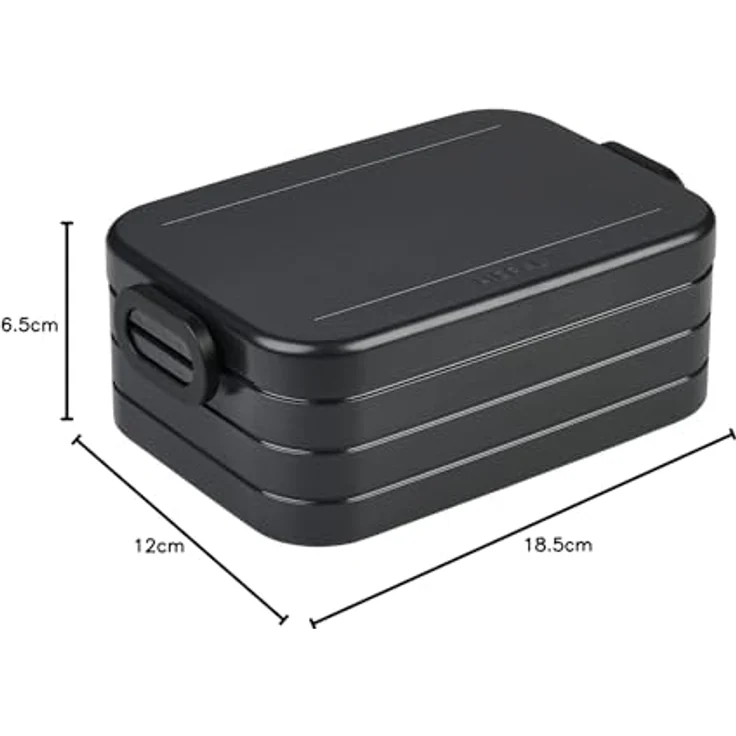 Mepal - Lunchbox Take A break midi - Brotdose mit Trennwand - Geeignet fur bis zu 4 butterbrote - 900 ml - Nordic black – Bild 6