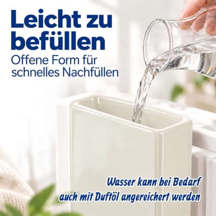 Relaxdays Luftbefeuchter Heizung 4er Set, Keramik Wasserverdunster für Heizkörper in Creme, inkl. Haken zum Aufhängen, geräuscharm und umweltfreundlich – Bild 8
