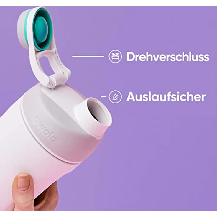 Owala Twist Edelstahl Trinkflasche mit Drehverschluss, 710ml, Hint of Grape – Bild 2
