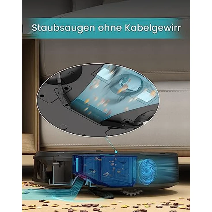 Lefant Saugroboter, Superschlank WLAN Roboterstaubsauger, Kompatibel mit Alexa Sprachsteuerung, Staubsauger Roboter Selbstaufladung Leise für Haushaltsreinigung/Tierhaare/Haare/Staub/Teppich M210P – Bild 5