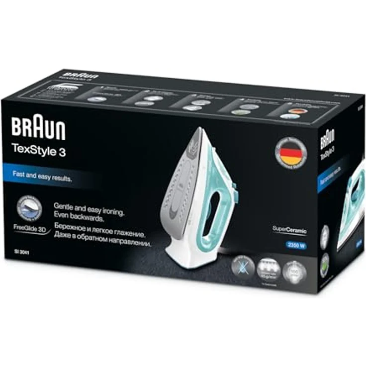 Braun TexStyle Dampfbügeleisen, Zwei-Wege-Bügelsohle, 3D SuperCeramic, verschiedene Farben 150 gr-min grün – Bild 5