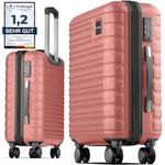 Travely Premium Handgepäck Koffer 55x40x20cm - 36L Trolley Handgepäck mit sanften Rollen und TSA Schloss, schwarz