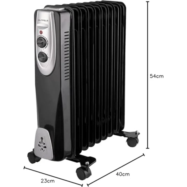Gutfels HR 32009 sw Radiator, 2000 Watt, schwarz, Radiator – Bild 5
