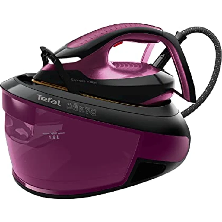 Tefal SV8152 EXPRESS VISION, LED Beleuchtung, leistungsstarker 6,9-Bar-Druck, Dampfstoß: 480g/Min., Smart Temp-Technologie, abnehmbarer Kalk-Kollektor, Eco-Modus, 1,8 L Wassertank, Lila – Bild 2