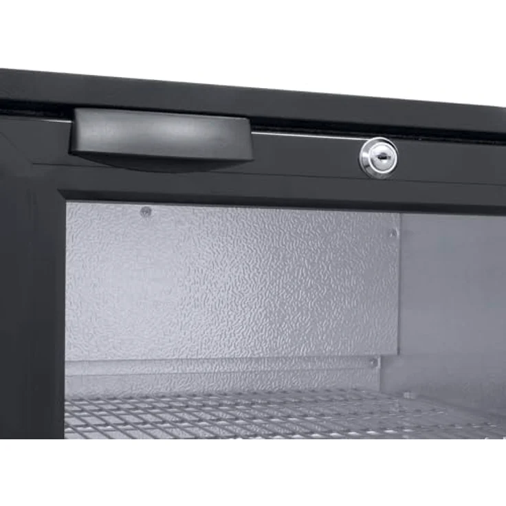 METRO Professional Getränkekühler GBC1002, Getränkekühlschrank mit 2 Glastüren, 200 L Fassungsvermögen, 6 verstellbaren Einlegeböden, Energieklasse D, Temperaturbereich: 0 bis +10°C, Schwarz – Bild 5