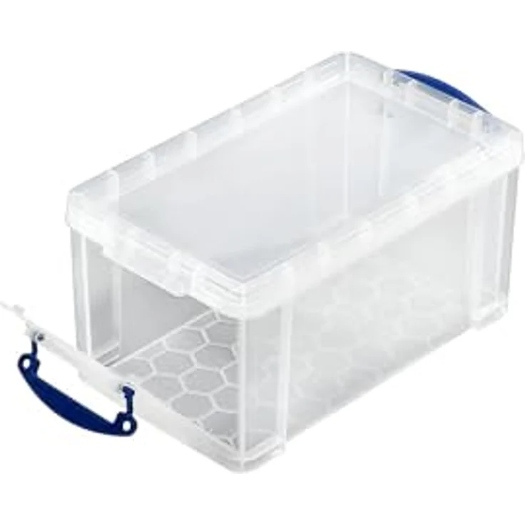 kaiserkraft | REALLY USEFUL Stapelbox | mit Deckel und Frontklappe | Volumen 8 l | LxBxH 340 x 200 x 175 mm | VE 4 Stk – Bild 1