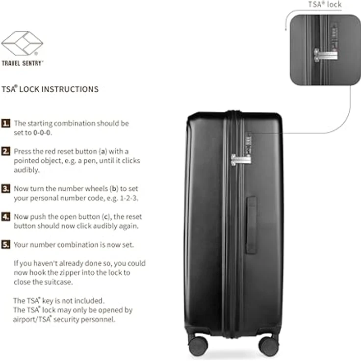 bugatti Linea 4 Rollen Trolley L, 76 cm, schwarz, 100% Polycarbonat – Bild 4