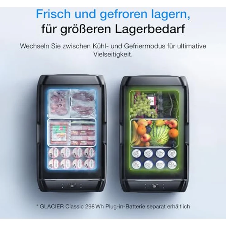 EF ECOFLOW GLACIER Classic Tragbare Kühlbox 35L, 43 Std. netzunabhängige Kühlung, 25 Min. Schnellgefrierfunktion, App-Steuerung, AC/DC/Solarenergie, für Camping und Roadtrips – Bild 5