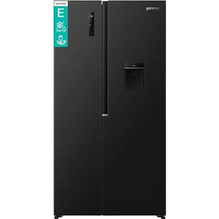 Gorenje NRS917E41BXWD R, Freistehender Side-by-Side Kühlschrank mit 347 l Kühl- und 197 l Gefriervolumen, Schwarz, LED-Display, 2 Türen, akustisches Warnsignal – Bild 2