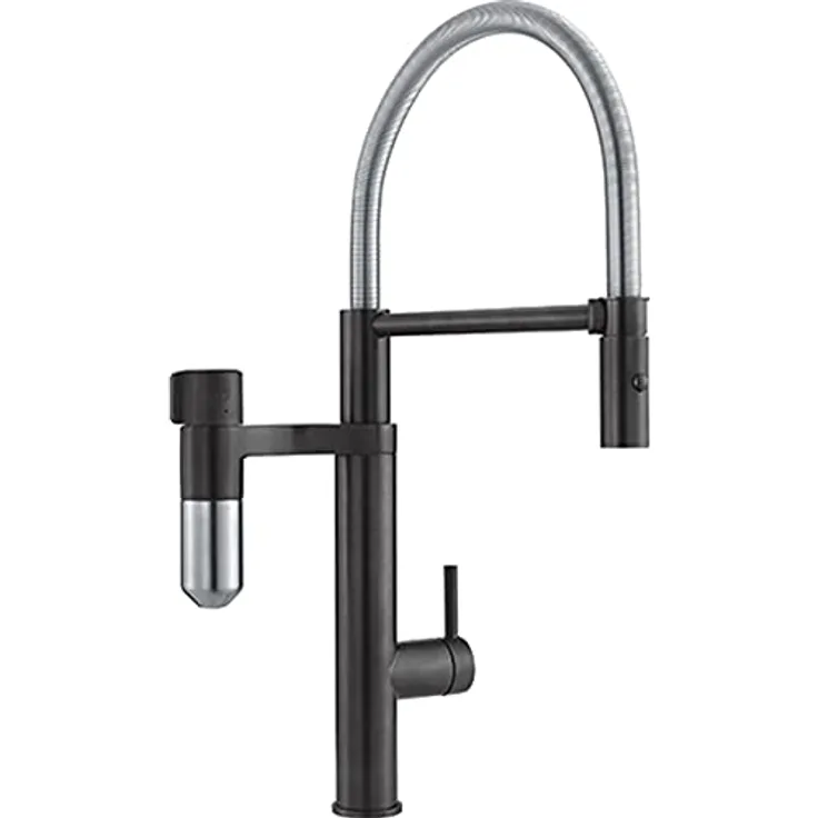 Franke 120.0621.313 VITAL SEMI-PRO Einhebelmischer, Black Steel/Optical Steel