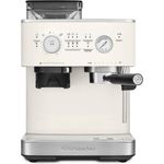 KitchenAid Kaffeehalbautomat KitchenAid halbautomatische Espressomaschine mit Gratmahlwerk, leistungsstarke 15-bar Pumpe und PID-Temperaturregelung, Edelstahl