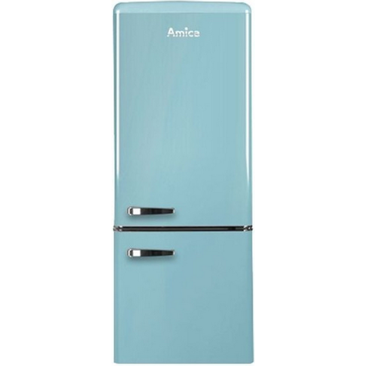 Amica KGCR 384 150 T Kühl-Gefrierkombination Retro, freistehend, türkis, LED, Abtauautomatik, Breite 55 cm