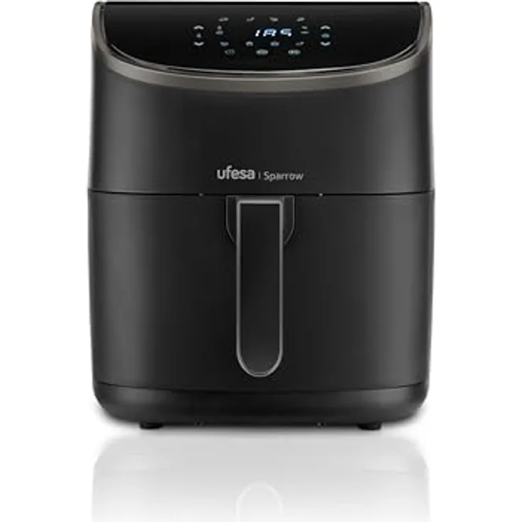 Ufesa Heißluftfritteuse SPARROW, 6 L, schwarz, EU-Stecker, steckbar