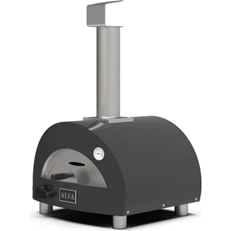 Alfa Forni Tragbarer Gas Pizzaofen MODERNO PORTABLE Schiefer Grau mit Heat Genius-Technologie, Made in Italy – Bild 4