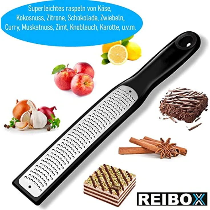 REIBOX Käse Reibe Zester Parmesan Hobel Schokoladen Zitronen Muskatnuss Raspel – Bild 2