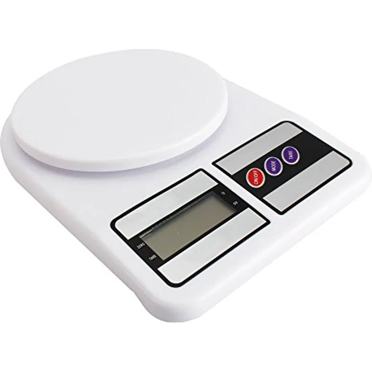 TEMPO DI SALDI Elektronische digitale Küchenwaage, LCD-Taste, Tara, Haus, wiegt 1 g, bis 7 kg