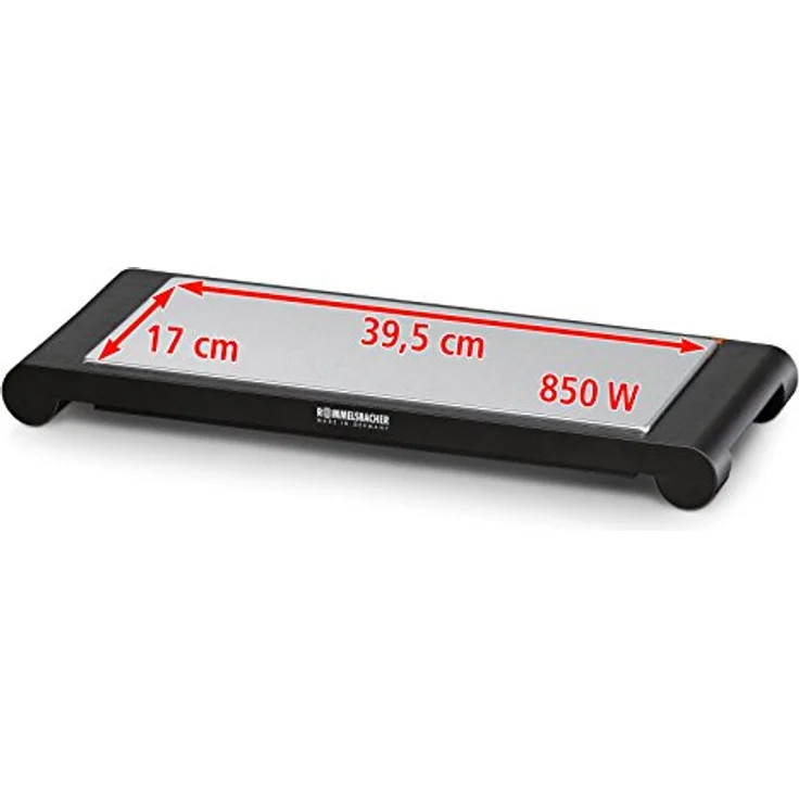 ROMMELSBACHER WPS 857 mobile Wärmespeicherplatte (kabellose Verwendung als Warmhalteplatte, Qualität Made in Germany, in nur 8 min auf 120°C, Wärmeabgabe bis 60 min, 850 W) Edelstahl – Bild 5