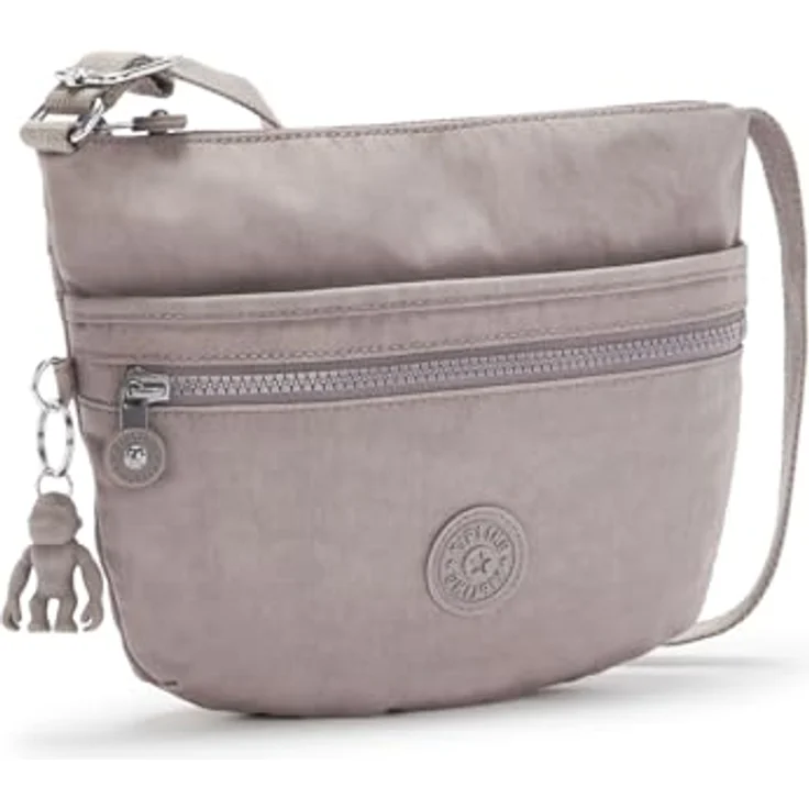 Kipling Arto S Umhängetasche, stylische Schultertasche mit verstellbarem Schultergurt und mehreren Fächern, 25 cm, Grau – Bild 2
